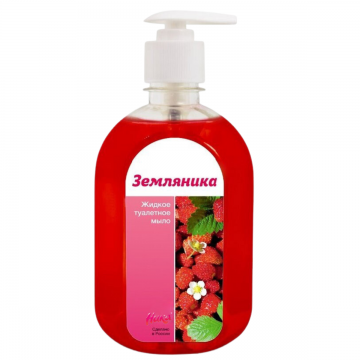 Мыло жидкое "Ника" Земляника, дозатор 500мл 15 шт/кор РФ - арт.187717