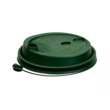 Крышка d 90 мм с пробивным слотом и заглушкой ЗЕЛЕНАЯ 50/1000 РФ - арт.188668