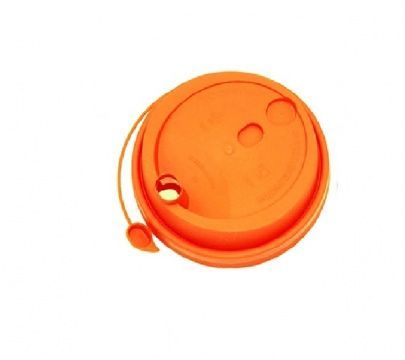 Крышка d 80 мм с пробивным слотом и заглушкой ОРАНЖЕВАЯ 50/1000 РФ - арт.188853