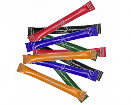 Сахар порционный 5 гр.ст "Радуга", 1300шт/кор. (бум - глянец) - арт.181083