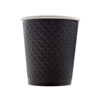EM80-280 Стакан бумажный двухслойный 250 мл  WaffleBlack 25/500 РФ - арт.187839