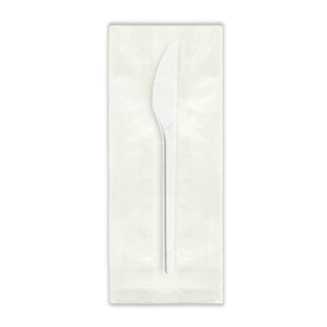 Нож 152мм, белый, БИОполимер, в инд.упаковке, 300шт/кор - арт.187176