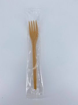 Вилка 168мм, древ.волокно, золотист в инд.упак. - арт.186824