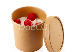 Одноразовая картонная упаковка для супов, каш, салатов