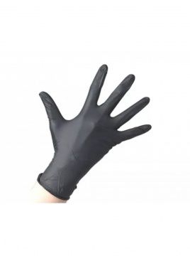Перчатки нитриловые черные б/талька р-р S 50пар/упак 10 упак/кор - арт.185257