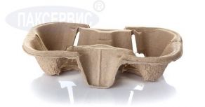 Одноразовая посуда, порционДержатель на 2 бумажных стакана |ПСПфабрик| ПакСервис|ные продукты, фасовка сыпучих продуктов, био посуда