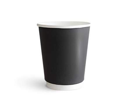 Стакан бумажный двухслойный 250/285 мл Thermocup DeepBlack 50/500 Papperskopp РФ - арт.188213