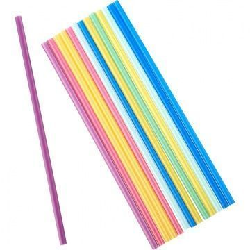 Трубочка д/коктейля прямая d8мм 240мм Ассорти 250/5000 - арт.186849
