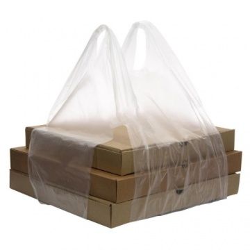 Пакет "майка" для пиццы (32+24)*60см прозр. 14мкм ПНД 100/1000 РФ - арт.185249