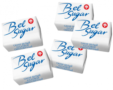 Сахар рафинад кубиками со стандартным дизайном.