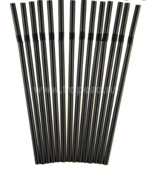 Трубочка д/коктейля гофр d5мм 210мм черная 250шт/уп 48уп/кор - арт.185183