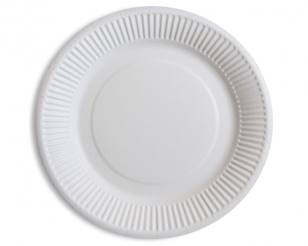 Тарелка картон d 230мм БЕЛАЯ Papperskopp 50/1000 РФ - арт.188243