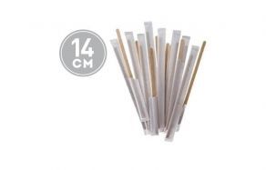 Размешиватель для кофе и чая 140 мм в индивидуальной упаковке, дерево