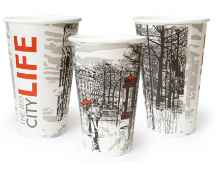 СТАКАН БУМАЖНЫЙ ОДНОРАЗОВЫЙ БЕЛЫЙ 400/530 мл (HB90-530). Россия|ПСПфабрик|Минск|