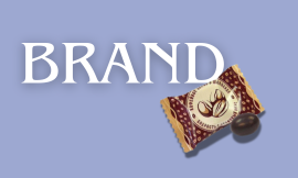 Кофейные зёрна и орехи в шоколаде в индивидуальной упаковке с логотипом