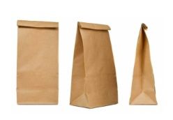 Пакет на вынос (120+80)*240мм, крафт, 50г/м2, 1000шт/кор - арт.189082