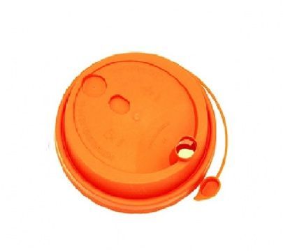 Крышка d 90 мм с пробивным слотом и заглушкой ОРАНЖЕВАЯ 50/1000 РФ - арт.188847
