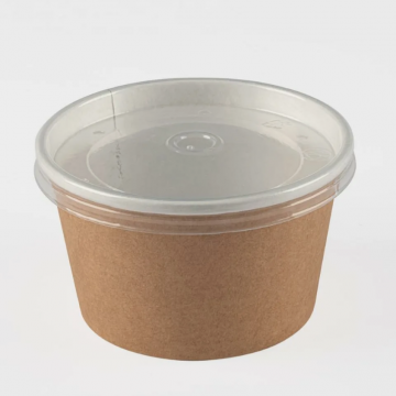 Контейнер-суп 520мл Крафт с пластик. крышкой 500шт/кор РБ - арт.188910