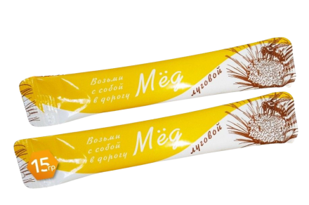 Мед натуральный "Луговой", стик 15 гр, 100шт/кор.