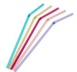 Трубочка д/коктейля гофр d5мм 210мм Ассорти в инд.ПП упак. 500/6000 - арт.188427