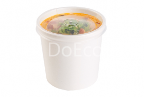 Одноразовая картонная упаковка для супов, каш, салатов