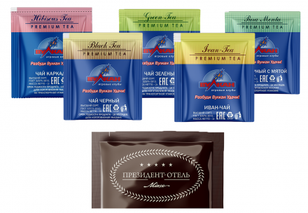 Чай порционный с логотипом, высший сорт 2 гр.
