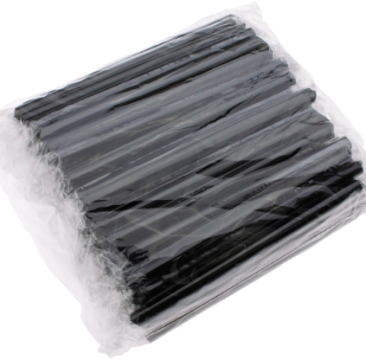 Трубочка д/коктейля прямая d8мм 240мм Черная 250/4000 в инд.ПП упак. - арт.187572