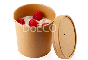 Одноразовая картонная упаковка для супов, каш, салатов