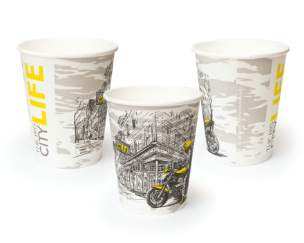 СТАКАН БУМАЖНЫЙ ОДНОРАЗОВЫЙ С ПЕЧАТЬЮ 250/280 мл |ПСпфабрик|