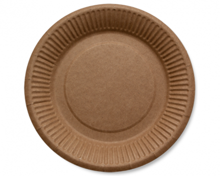 Тарелка картон d 230мм КРАФТ 100/1000 РФ - арт.188241